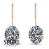 Oval Hidden Halo Diamond Earrings - Gemma No. 47 image 10