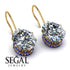 Oval Hidden Halo Diamond Earrings - Gemma No. 61 image 2