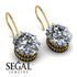 Oval Hidden Halo Diamond Earrings - Gemma No. 31 image 2