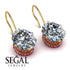 Oval Hidden Halo Diamond Earrings - Gemma No. 46 image 2
