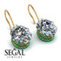 Oval Hidden Halo Diamond Earrings - Gemma No. 16 image 2