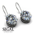 Oval Hidden Halo Diamond Earrings - Gemma No. 33