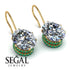 Oval Hidden Halo Diamond Earrings - Gemma No. 16