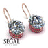 Oval Hidden Halo Diamond Earrings - Gemma No. 47 image 3