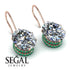 Oval Hidden Halo Diamond Earrings - Gemma No. 17 image 3