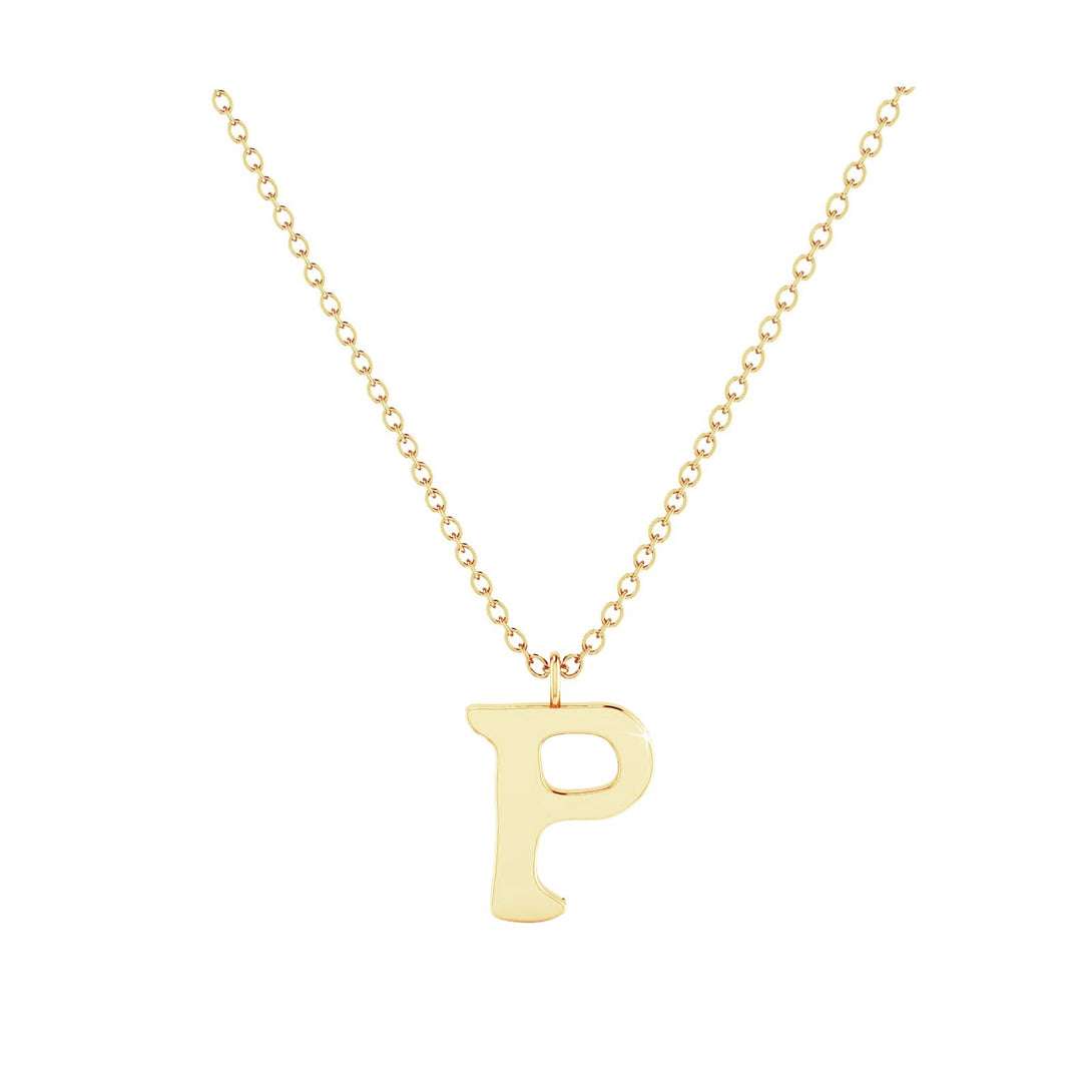 P - Letter Name Necklace Initial Necklace