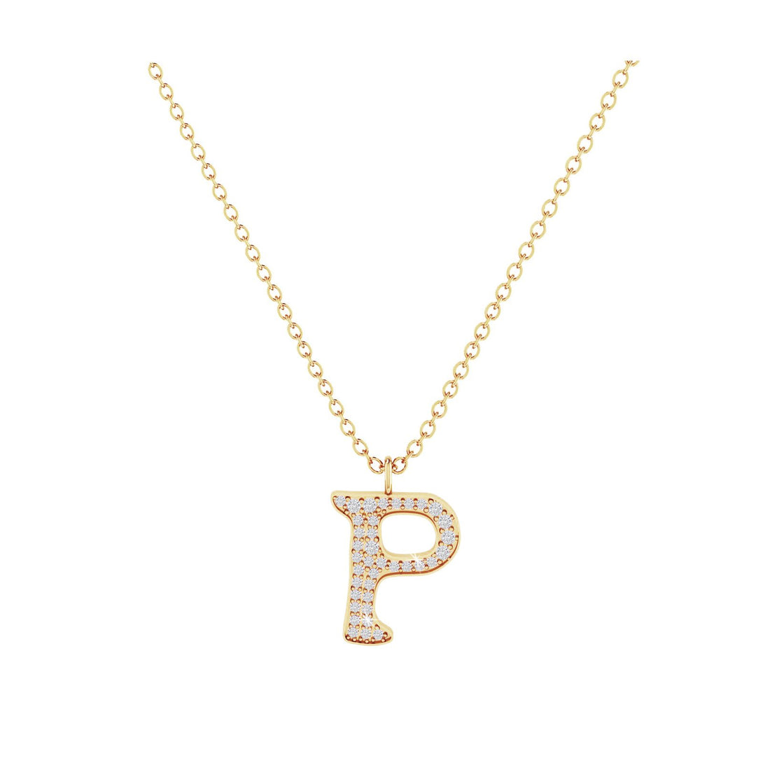 P - Letter Name Necklace Initial Necklace