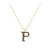 P - Letter Name Necklace Initial Necklace