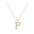 P - Letter Name Necklace Initial Necklace