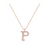 P - Letter Name Necklace Initial Necklace