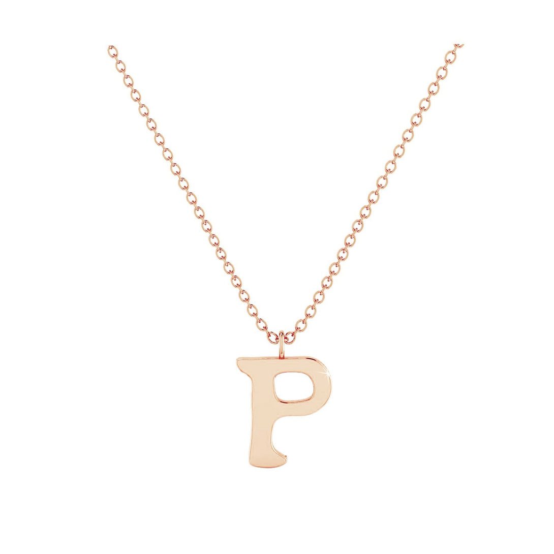P - Letter Name Necklace Initial Necklace