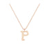 P - Letter Name Necklace Initial Necklace