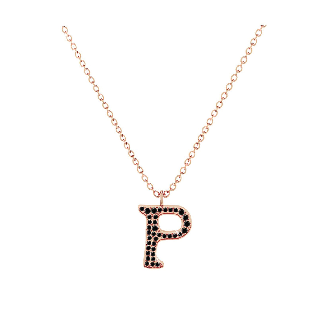 P - Letter Name Necklace Initial Necklace