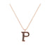 P - Letter Name Necklace Initial Necklace