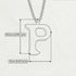 P - Letter Name Necklace Initial Necklace