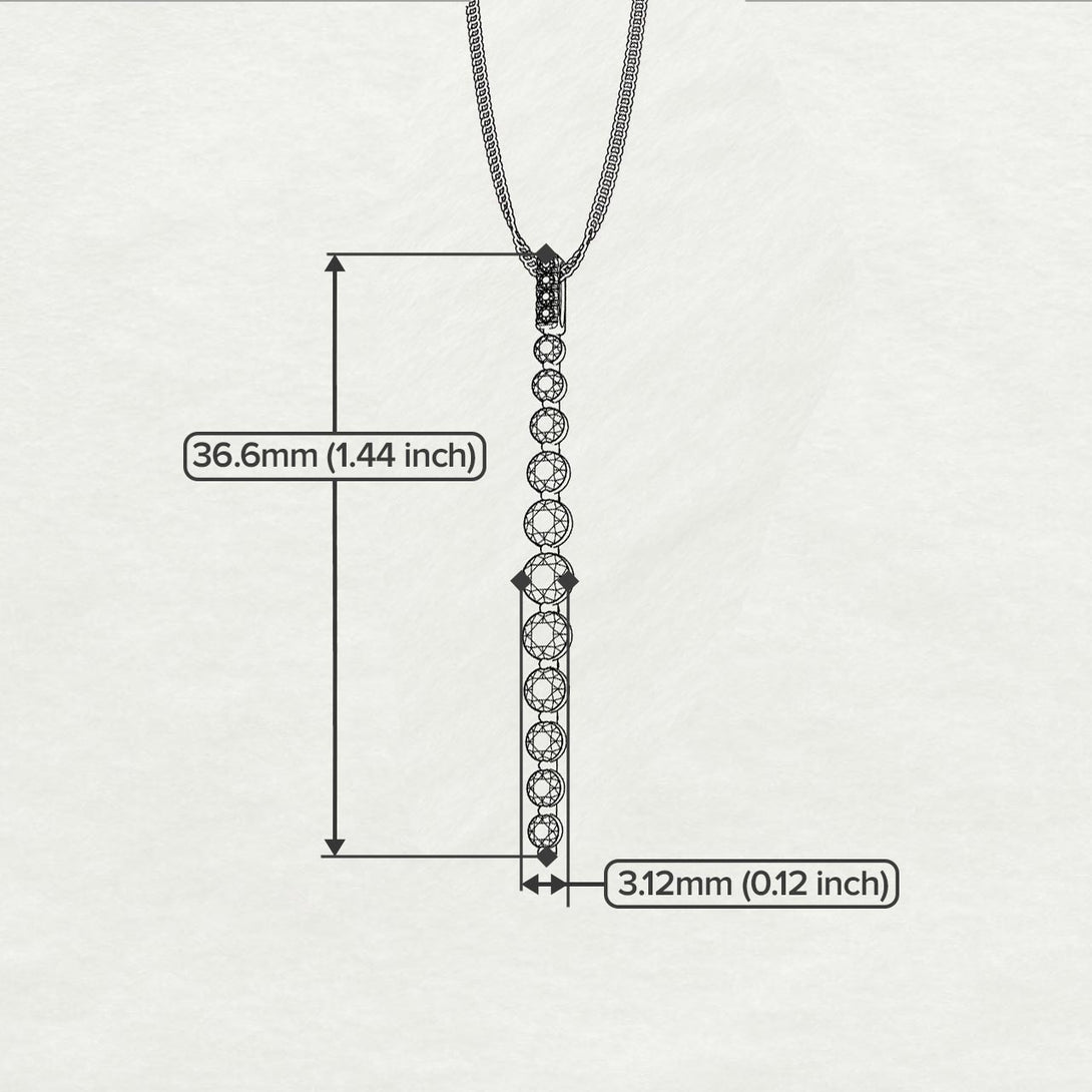 Tie Necklace Row Black Diamond - Paris No. 7