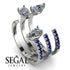 Pear Shape Diamond Glam Open Ring - Quinn No. 63