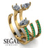 Pear Shape Diamond Glam Open Ring - Quinn No. 16 image 13