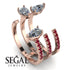 Pear Shape Diamond Glam Open Ring - Quinn No. 47