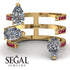 Pear Shape Diamond Glam Open Ring - Quinn No. 46 image 2