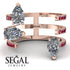 Pear Shape Diamond Glam Open Ring - Quinn No. 47
