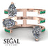 Pear Shape Diamond Glam Open Ring - Quinn No. 17 image 2