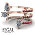 Pear Shape Diamond Glam Open Ring - Quinn No. 47 image 3