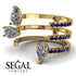 Pear Shape Diamond Glam Open Ring - Quinn No. 61 image 3