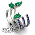 Pear Shape Emerald Glam Open Ring - Quinn No. 66