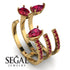 Pear Shape Ruby Glam Open Ring - Quinn No. 55 image 5