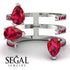 Pear Shape Ruby Glam Open Ring - Quinn No. 57