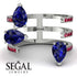 Pear Shape Sapphire Glam Open Ring - Quinn No. 60