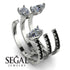 Pear Shape Diamond Glam Open Ring - Quinn No. 33 image 5