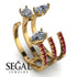 Pear Shape Diamond Glam Open Ring - Quinn No. 46