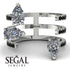 Pear Shape Diamond Glam Open Ring - Quinn No. 33