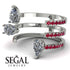 Pear Shape Diamond Glam Open Ring - Quinn No. 48 image 7