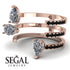 Pear Shape Diamond Glam Open Ring - Quinn No. 32