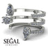Pear Shape Diamond Glam Open Ring - Quinn No. 3