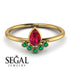 Pear Shaped Stacking Emerald Ring - Brianna No. 25 image 10
