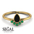 Pear Shaped Stacking Emerald Ring - Brianna No. 22 image 10