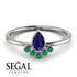 Pear Shaped Stacking Emerald Ring - Brianna No. 30 image 10