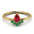 Pear Shaped Stacking Emerald Ring - Brianna No. 25 image 1