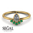 Pear Shaped Stacking Emerald Ring - Brianna No. 16
