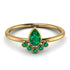 Pear Shaped Stacking Emerald Ring - Brianna No. 19 image 1