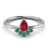 Pear Shaped Stacking Emerald Ring - Brianna No. 27 image 1