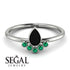 Pear Shaped Stacking Emerald Ring - Brianna No. 24
