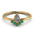 Pear Shaped Stacking Emerald Ring - Brianna No. 16 image 1