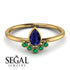 Pear Shaped Stacking Emerald Ring - Brianna No. 28 image 10