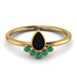 Pear Shaped Stacking Emerald Ring - Brianna No. 22