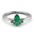 Pear Shaped Stacking Emerald Ring - Brianna No. 21 image 1